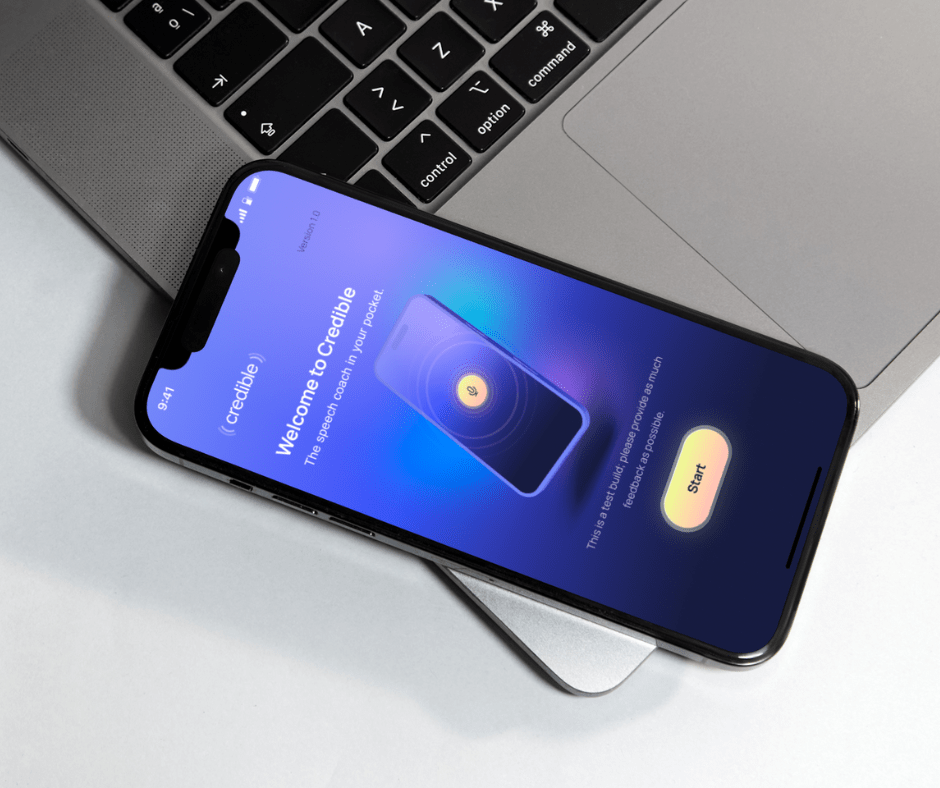 Simple Set Up Credible App Laptop Speaking Coach